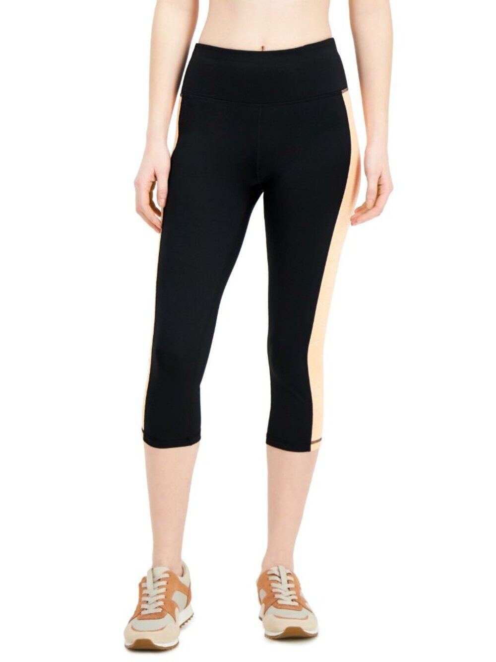 Ideology Activewear Womens Colorblocked Cropped Leggings